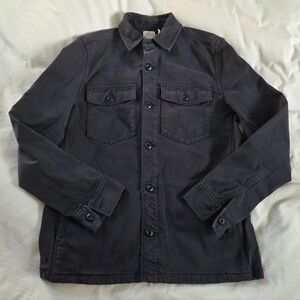 Faherty Mens 100% Cotton Canvas Dark Gray Button Front Jacket Size XS